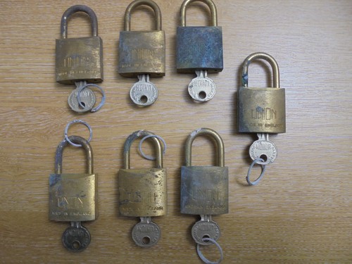 Set union brass padlocks - union,