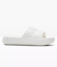 Rainbow By Bonprix White Platform Slides Size UK 7 EU 42/43