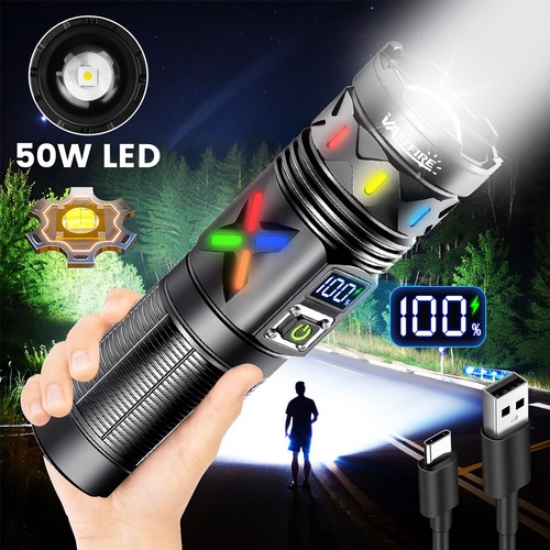 Laser white led flashlight - flashlight, usb