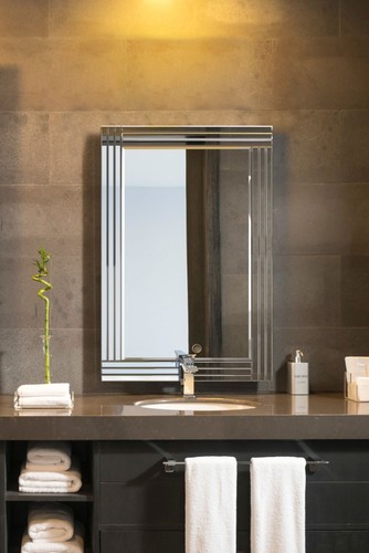 Large mirror modern silver - mirror,