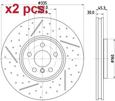 X2 PCS FRONT BRAKE DISC ROTOS