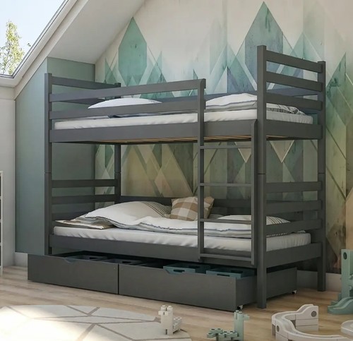 Kids children wooden pine bunk - kids,