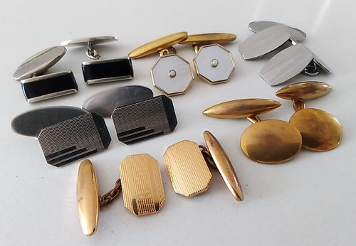 Vintage cufflinks pairs - vintage,