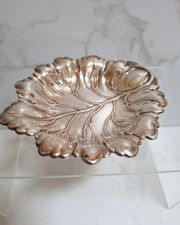 Vintage  Sterling Silver Leaf Dish Tray Trinket  9cm