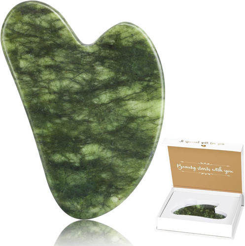 Natural green jade gua - green,