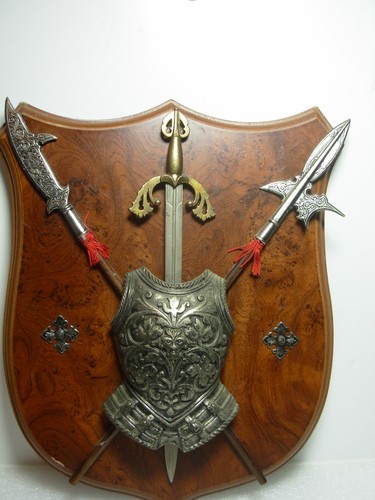 Ornamental shield shaped wall - shield,