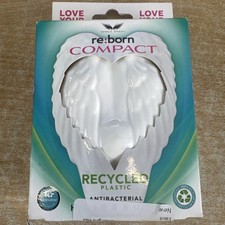 Tangle Angel Hairbrush Detangling Wet Dry Hair White/Pink Compact X2