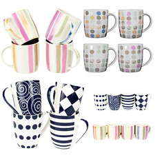 Set of 4 Coffee Tea Mugs Cups