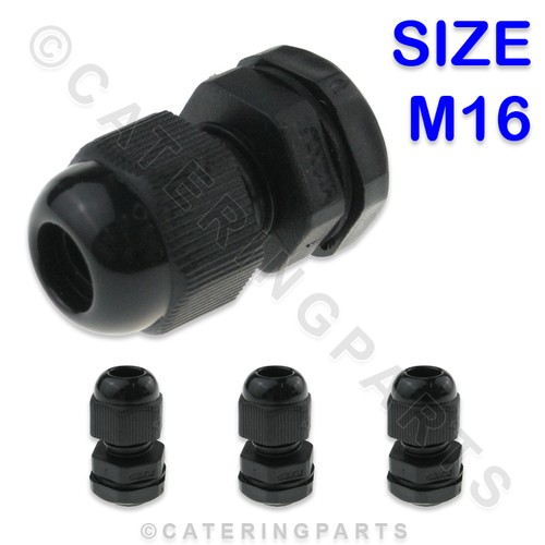Black plastic cable glands - black,