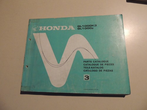 Parts catalog honda 1000 - gl,