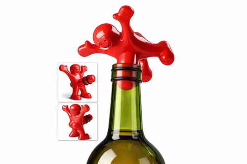 Funny happy man wine - man, bottle