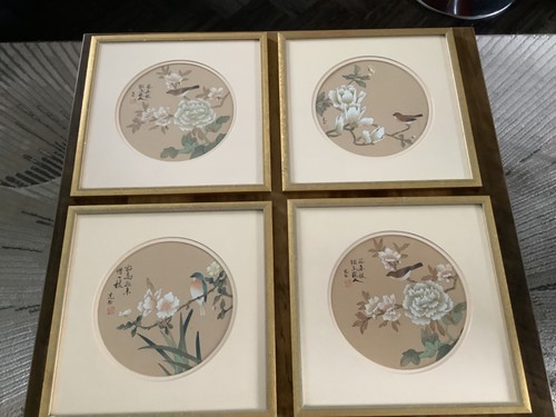 Set vintage oriental bird - set, 4