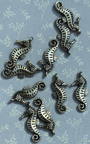 Seahorse silver tone metal - seahorse,