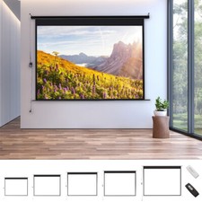Electric Projector Screen Motorized 4:3 16:9 Home Cinema Remote Control 72-120''