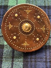 Hand tooled Leather, Highlanders Buckler Targe (shield) based on a 1720 example.