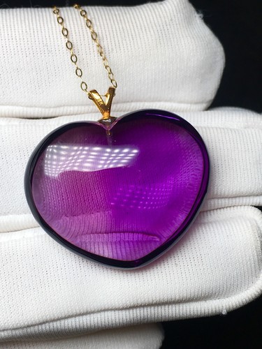 Natural amethyst heart - natural,