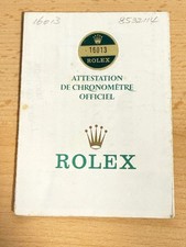 100% original Rolex 16013  Guarantee Paper 1985