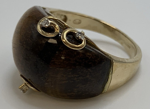 9ct gold tigers eye - 9ct,