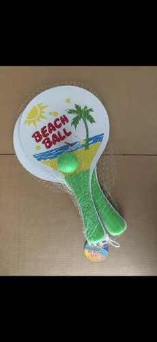 Wooden racket beach paddle bat - paddle,