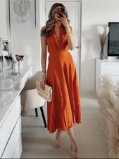 Zara Linen Blend Halter Neck