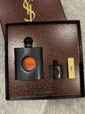 YSL Black Opium 90ml EDP Gift Set + 7.5ml + Mini Lipstick Christmas Gift Perfume