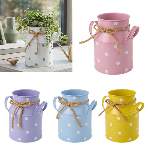 Metal shabby chic flower vase - flower,
