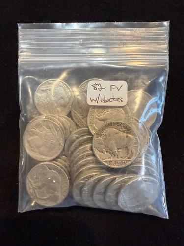 Buffalo nickel full date lot - buffalo,