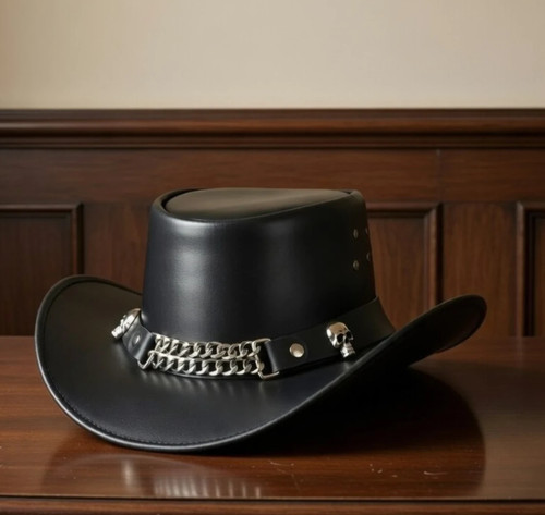 Black genuine cowhide leather - black,