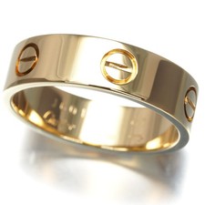 Auth Cartier Ring Love Classic EU61 18K 750 Yellow Gold
