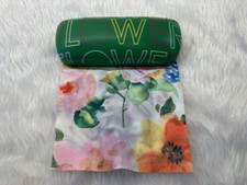 Used - Flower green glasses / sunglasses case & cloth d2 - proceeds to charity
