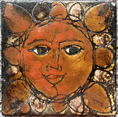 Chelsea pottery sun face - chelsea, "sun