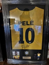 Framed Pele Signed Brazil