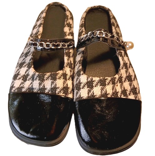 Mary jane houndstooth slip - houndstooth, on