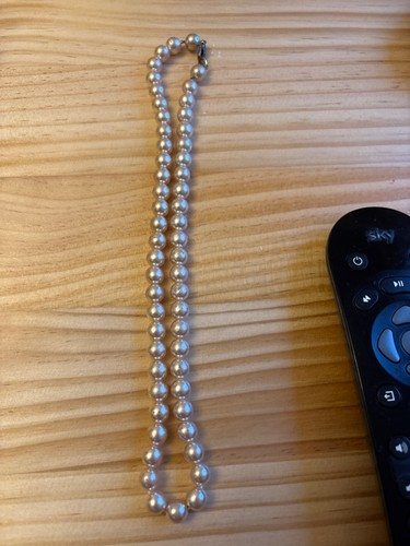 Faux pearl necklace with - faux,