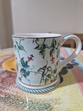 Queens Fine Bone China Floral Vines Teacup Bird Porcelain Tea Cup Grandmillenial