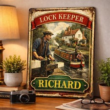 Personalised Canal Lock Keeper