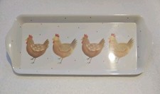 Dunelm Henrietta Hen Melamine Sandwich Tray Cottagecore Farmhouse Chicken Table