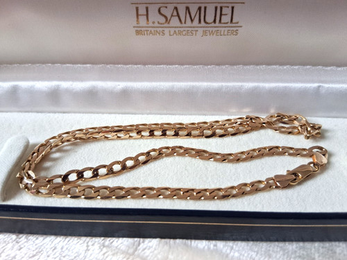 9ct gold curb link chain