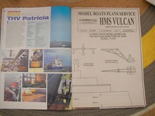 Model Boats plans of HMS Vulcan semi scale WW2 monitor & orig. mag. Feb '14