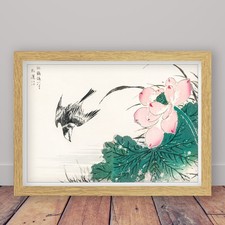 Wagtail and Lotus by Numata