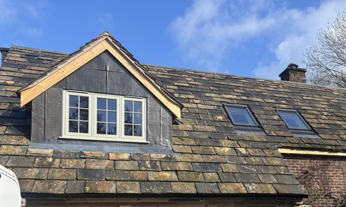 Reclaimed stone roofing tiles - stone,