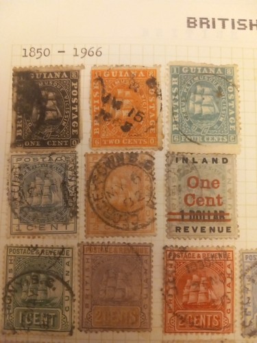 British guiana 1850 1966 used - british,