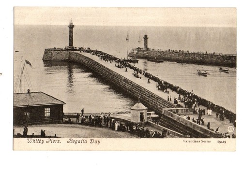 Yorkshire whitby piers - yorkshire.,