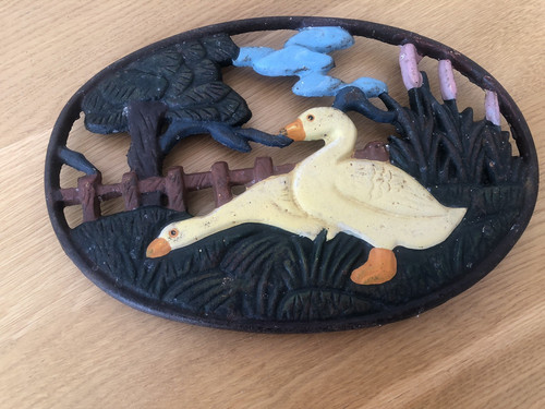 Vintage cast iron goose - cast,