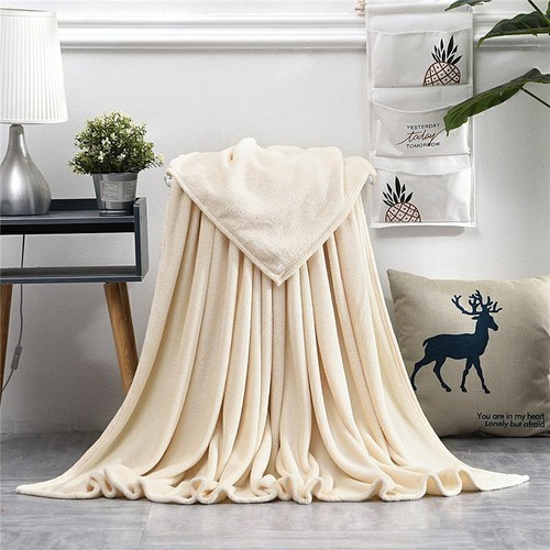 Plain blanket throw soft - soft, warm
