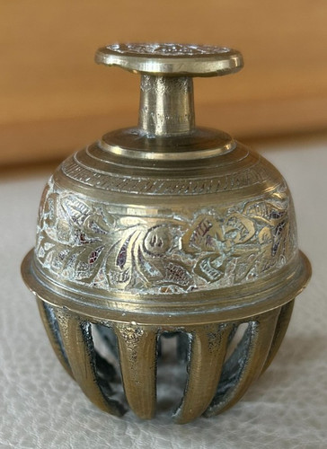 Brass floral etch design - floral,