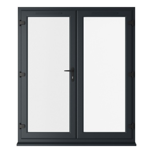 Pvc french patio door clear - patio,