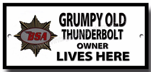 Grumpy old bsa thunderbolt - old,