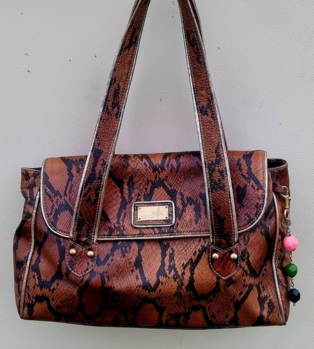 Brown leather hobo - brown,