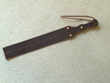 Two Tail all LEATHER TAWSE with double thick handhold (cane)